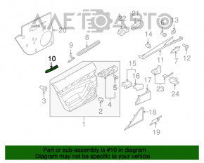 Door curtain trim rear left Porsche Panamera 10-16 small